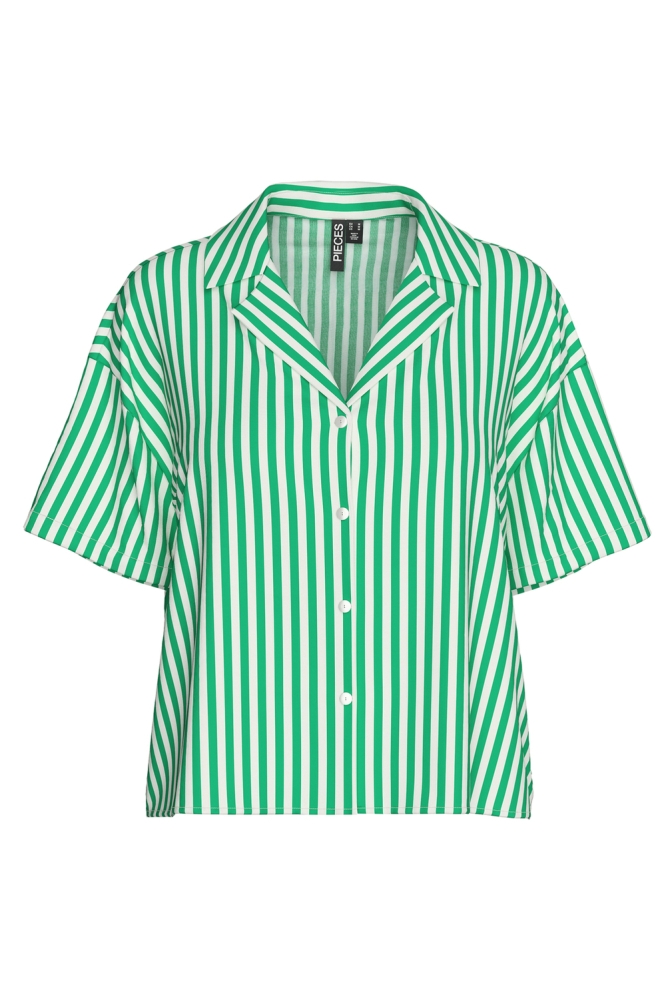 PCNYA 2/4 SHIRT BC WVN 17156468 SIMPLY GREEN/CLOUD DANCER